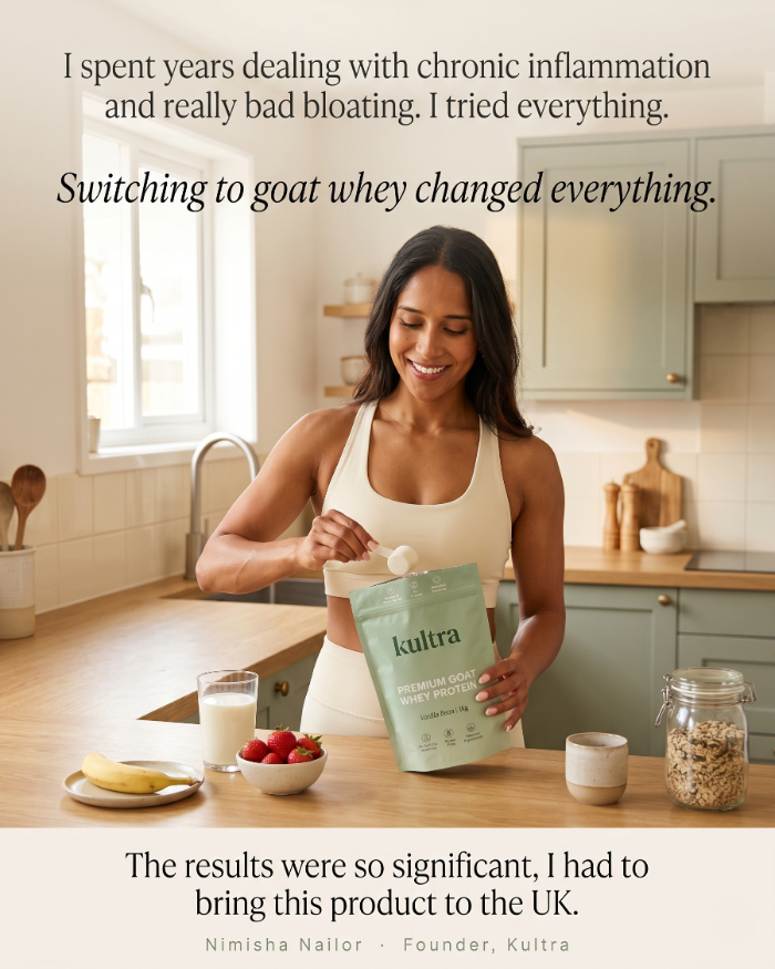 Nimisha the founder of kultra goat whey protein